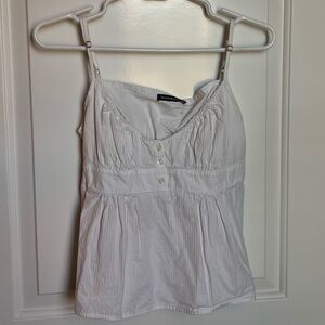 Brandy Melville White Women's Spaghetti Strap Tank Top
